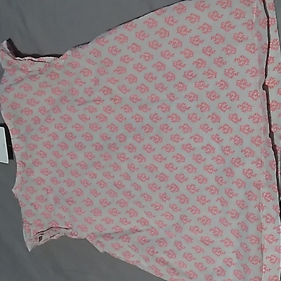 Carters Girls 4T top in orangie pink & off white - Picture 3 of 7